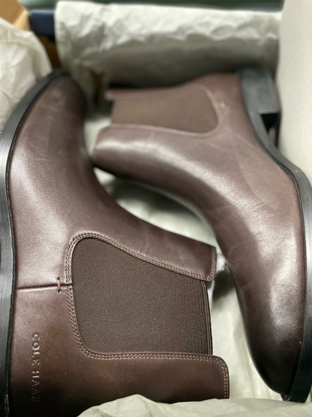 Cole Haan Men's Chukka-Style Chelsea Boots in Dark Brown
